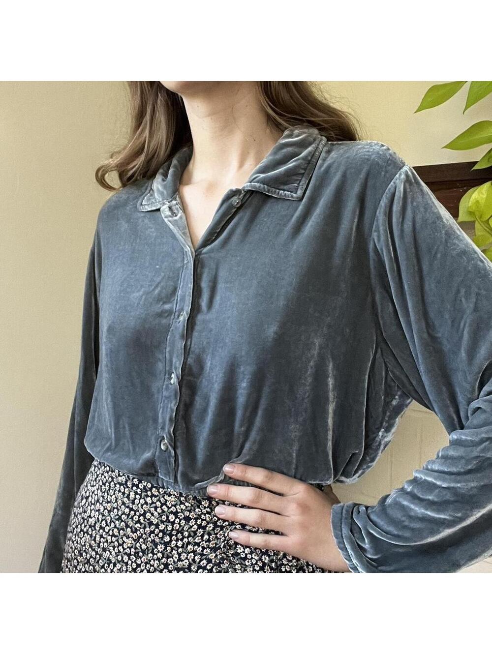 Vintage 90s Velvet Shirt